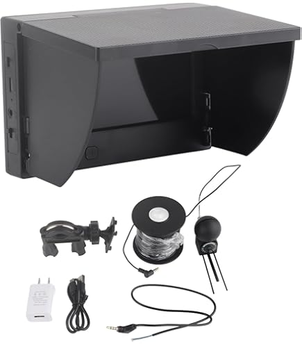 Videocamera Subacquea Per Pesca 9 Pollici HD - 1000TVL Con Cavo 30m E Luci LED - Per Ghiaccio E Fiume - Foto 9