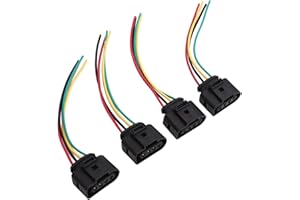 KIMISS 4 Pezzi Connettore Bobina di Accensione Spina 1J0973724 Riparazione Cablaggio Sostituzione ABS per 5000 L5 Q5 RS4 RS6 S4 S5 S6 S8 L4