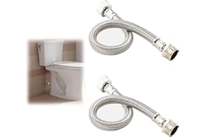 VTYTZZ 2 Pièces Tuyau Flexible 3/8", 20cm Tuyaux De Raccordement Flexibles Robinets,Flexible Robinet,Flexible Wc,Flexible,Flexible Robinet Cuisine,Tuyau Robinet Cuisine,Pour Cuisine Salle De Bain