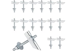 Fentar 15Pcs Tacos Pladur m6, M6 x 100mm Tacos Pladu Gran Pesor, Acero al Carbono Tornillos Pladur, Tacos de Cavidad para Placas de Pladur pared Hueca Pared de la Cavidad de la Placa de Fibra