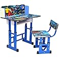Karnak Kids Study Table & Chair, Baby Study Chair & Desk for Home, School, Classroom (Random Print) KST9