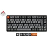 Keychron K2 Max%75 RGB T&uuml;rk&ccedil;e Red Switch Kablosuz Al&uuml;minyum &Ccedil;er&ccedil;eve Karbon Siyah Mekanik Klavye