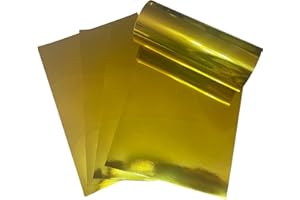 ASENME Cartone a specchio colorato, 20 unità - A4 Cartoncino (D'oro, A4 / 20 unità)