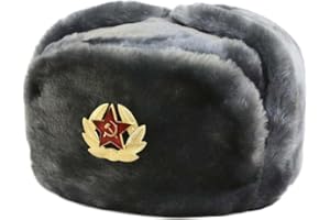 Cucuba® Unisex Sombreros Pelaje Friso Incluido Original SOVIÉTICA Ushanka EJÉRCITO Ruso TAMAÑOS Disponibles 56-57-58-59-60 (EU) – Idea DE Regalo (59 Size L (EU))