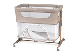 Momi SMART Bed 4-in-1 Kinderbeistellbetten bis 15 kg, Beistellbett für Babys mit Matratze, Höhenverstellbar