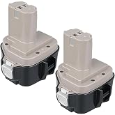 2 Batterie Ni-MH 5000mAh 12V Compatibili Makita PA12 Per Modelli 1220 1222 1233