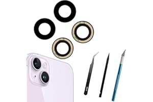 PeiDog 2 Stück Rückkamera Glas Objektiv Ersatz für iPhone 14 und iPhone 14 Plus Back Rück Kamera Glas Linse, Ersatz-Reparaturwerkzeug-Set Set