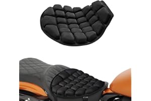 TOYOUN Motorcycle Seat Cushion for Cruiser Touring Saddles,Water Fillable Cooling Down Seat Pad, Pressure Relief Ride Motorcycle Air Cushion with Air Pump 14.9" x 13.9"