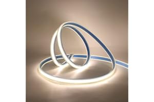 XUNATA Striscia LED COB 220V, Alta Luminosità 360 LED/m, IP65 Impermeabile, Ogni 50 cm di Taglio, Nastri LED Flessibile Luce (Bianco Naturale, 1m)