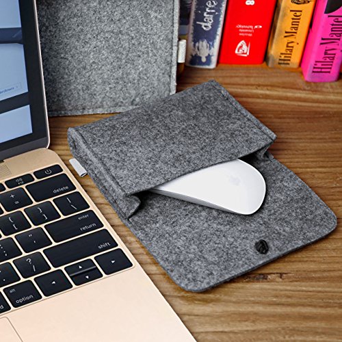 Inateck Neue 12 Zoll MacBook Retina Sch  tzh  lle  Sleeve Tasche  Klettverschluss  Verschluss mit Klettband  Dunkelgrau