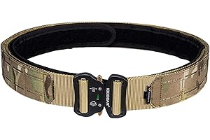 JOYFLY Taktischer Gürtel MOLLE Kampfgürtel Verstellbar Military Gürtel 1,75 innerer Gürtel und 2 äußerer Gürtel für Airsoft Paintball Nerf, CS, Nerf Rival, Bergsteigen Outdoor