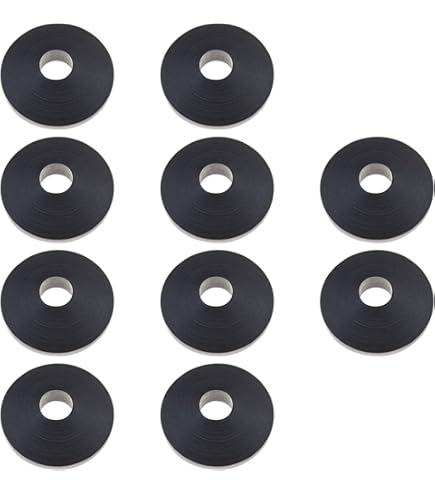 Ruiwaer 10PCS M8 Black Toilet Bolt Rubber Washers Conical Washers Toilet Tank - View #7