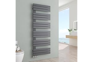 S'AFIELINA Badheizkörper Paneel Heizkörper Bad 1599x600mm Handtuchheizkörper Seitenanschlusss 1005 Watt Handtuchtrockner mit Anschluss Links oder Rechts (Anthrazit)