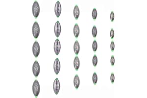 N\A 25 Pièces Plombs de Poids Pêche Coulée Set, Set Plomb de Pêche, Fishing Plomb, pour la Pêche en Eau Douce et en Eau Salée Gris Multi