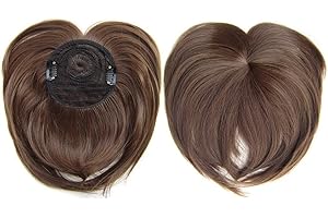 FBGOOD Perruque Soyeuse - Extension a Clip Cheveux Naturel Volumateur Femme Complément Capillaire Topper Postiche Perruque Femme - Cheveux Humain