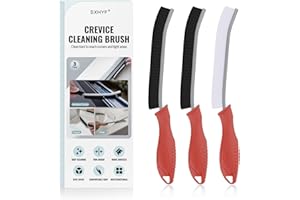 SXhyf Rifugio di pulizia - pennello per la pulizia della fessura setole dura, spazzola per pulizia di gap multifunzionale, strumenti di pulizia per uso domestico, casa, cucina, bagno (Rosso)