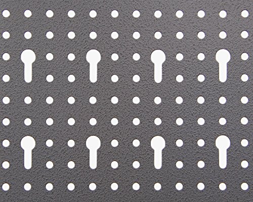 Werkzeugwand Lochwand aus Metall Werkstattwand mit Euro-Lochung 57 x 120 cm aus 3 Teilen - 2