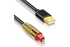 NCGGY USB A to TOSLINK Optical Audio Adapter,Unidirectional USB Type A to SPDIF Digital Converter Compatible with Windows Mac PS5/PS4 Laptop,NOT for TV Or Other Devices