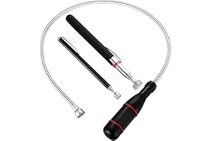 BJBJJIU 3 imanes de varilla extra fuertes, barra magnética telescópica para taller, elevador magnético flexible, varilla telescópica magnética, herramienta de varilla magnética, agarrador magnético para