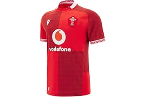 Macron Mens Wales Rugby Union Away Shirt 2025 Adults Short