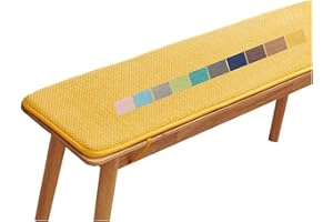 ILIEMAO Cojin para Banco Exterior Interior Cojín de Silla de Terraza Garden Chair Cushions Cojin Jardin Cojin de Banco Cojines para Bancos para Balcón Palet Comedor Columpios Cocina Oficina e3(Yellow,70x30 cm