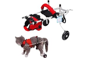 RUYICZB Harnais De Soutien pour Chien, Fauteuil Roulant pour Chat Lapin Handicapé Réadaptation pour Patte Arrière/Jambe Arrière, Aide À Marcher, Chariot pour Les Animaux Âgés Et Blessés,XS