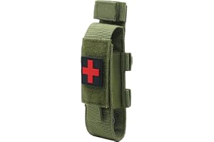 YONCONO Taktisk Molle Tourniquet hållare, bärbar TQ militär första hjälpen utrustningsfodral och trauma medicinsk skjuvpåse (