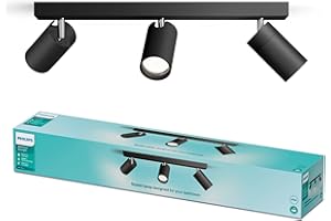 Philips LED Potrójny reflektor punktowy Idris, czarny, IP44, wodoodporny, żarówki GU10 nie wchodzą w skład zestawu