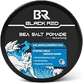 BLACK & RED Wax Sa&ccedil; Şekillendirici Wax Sea Salt Pomade Deniz Tuzlu G&uuml;&ccedil;l&uuml; Tutuş - 120 ml