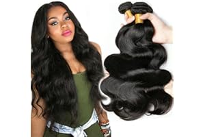 MUABY Body Wave Human Hair Bundles Matassa Capelli Veri Tessitura Capelli Naturali Umani Donna Capelli Umani Brasiliani Brazilian Virgin Hair Weave Bundles Totale 300g 20 20 20 Pollici
