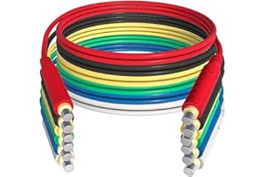 Laroal 6 cables de prueba magnéticos de 1 m, cables de prueba de puente flexibles y suaves de silicona, 30 V CA, 5 A (rojo, negro, amarillo, verde, azul y blanco)
