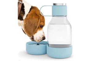 Asobu Tritan Water Bottle with Dog Bowl Attached 50 Ounces (Blue)