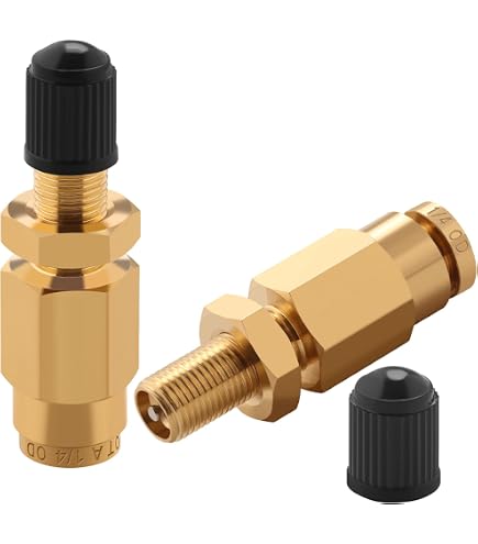 Lot De 2 Mandrins Laiton 6 Mm – Connecteur Valve Gonflage Pneu Voiture, Robinet Ouvert Pour Compresseur