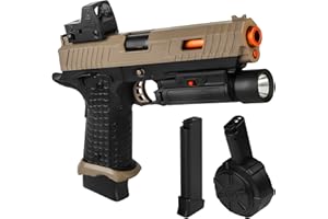 TOMATONG Gel Blaster Spielzeug JM-X5 Splatter Halloween Toys mit Brille,Elektrische Gel Launcher Spielzeug Weihnachten Neujahr Outdoor-Spiele und Spaß im Garten 14+,Sand gefärbt