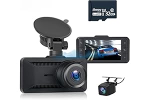 GÉNÉRIQUE Oryzom Dashcam 4K Pro - Caméras Avant/Arrière Ultra HD, Vision Nocturne Pro & Surveillance 24h/24 - Sécurité Totale en Conduite et Stationnement (+1080P + Autoladegerät+32g)