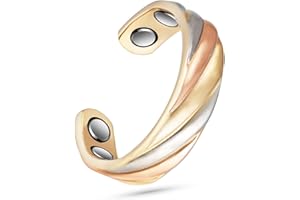 YINOX Bague en cuivre magnétique super puissante, bague classique ouverte, 4 aimants NdFeB, boîte cadeau haute qualité (5,8 cm)