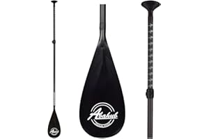 Abahub Pagaia SUP Carbonio con Borsa da Paddle Remi Telescopica Stand Up Paddle per Tavola Surf SUP, Albero in Carbonio da 170-218 cm Lama in Plastica Nero/Grigia/Blu/Arancione/Rossa/Gialla