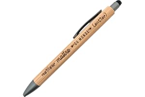 ERNESTINE - Stylo tactile personnalisé maître original - cadeau maître et maîtresse école - cadeau scolaire - idée cadeaux professeur - stylo instituteur institutrice - cadeau remerciements professeur