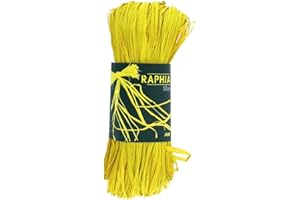 CTOP - Loisir créatif - Pelote 50 g de Raphia Jaune