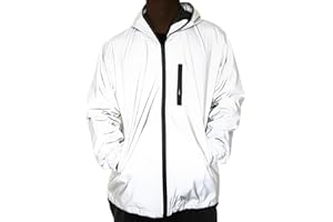 NewL Męski odblaskowy płaszcz wiatrówka z kapturem modna kurtka z kieszenią do biegania