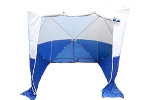 UHATEX Tente de Montage, Tente de Construction, Bleu/Blanc