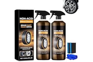 Vibbang 2 Stück Felgenreiniger Alufelgen, Wheel Cleaner Reifenglanz, Auto Felgenreiniger mit Schwamm und Handtuch, Reinigt Alle Felgenoberflächen, Entfernt Bremsstaub Autopolitur Kratzer Entfernen