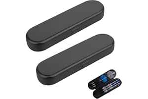 FYKZQWDS 2pcs Darts Case, Dart Holder Personalised Darts Case Darts Case Holds 3 Darts Personalised Darts Case Quickly Opened in Darts Holder Dart Box Suitable for Boys (Black)