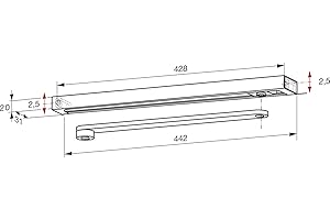 DORMAKABA 64010011, rail coulissant blanc G-N, RAL 9016.