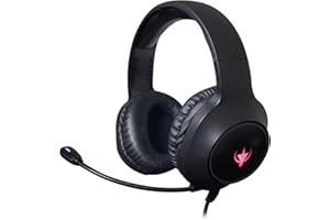 SPYCO Impulse HE-121, Gaming Headset, 2 Inch Driver Audio, 0.13 Inch Jack Audio USB, Omnidirectional Microphone, RGB Logo, Lightweight, for PC/Mac/Xbox One/PS4/Nintendo ‎Switch
