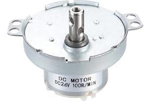 QUARKZMAN långsam gående motor JS-50T elmotor borstmotor, 24 V DC 100 varv/min motor CW/CCW D-våg DC-motor stort vridmoment för 3D-skrivare filament displaystativ