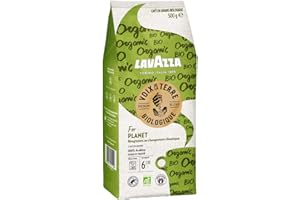 LAVAZZA - Café Grain Bio ¡Voix de la Terre! For Planet - 100 % Arabica - Certifié Rainforest Alliance - Cueilli à la Main - Paquet de 500 g