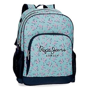 Pepe-Jeans-Denise-60124B1-Mochila-Escolar-45-cm-216-Litros-Azul