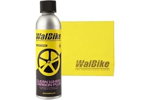 WalBike Kit Carbon Wheel Manutenzione pulitore per detergere,Pulire lucidare e Proteggere i Cerchi Bici in Carbonio con Panno in Microfibra