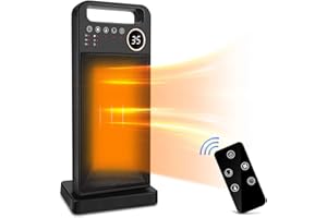 HOMONIC Radiateur soufflant à Économie d'énergie 2000W, Chauffage Céramique PTC Électrique,Chauffage Électrique Réglable avec Télécommande,Oscillation 70° pour Salon, Chambre à Coucher Convient pour 10m²